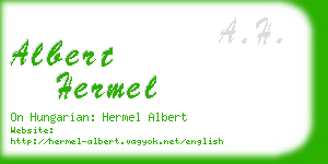 albert hermel business card